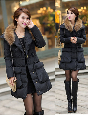 【圖】戴帽長(zhǎng)款羽絨服搭配示范圖