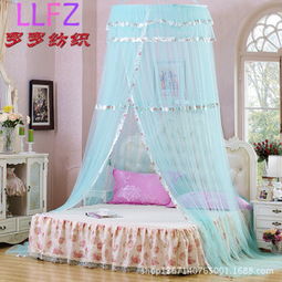 批發(fā)豪華吊頂圓形蚊帳 旋轉(zhuǎn)任意多方向開門加密帳紗 廠家一件代發(fā)